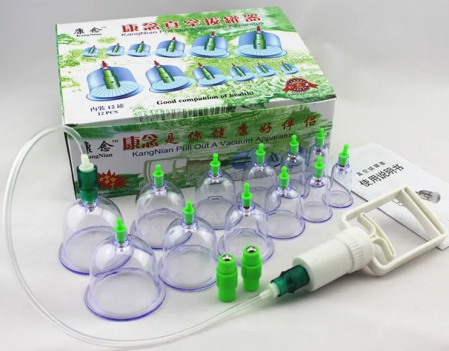 БАНКИ ДЛЯ ВАКУУМНОГО МАССАЖА С МАГНИТАМИ №12 JK-7